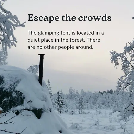 Luxury tent Arctic Nature Experience Glamping Vuontisjarvi